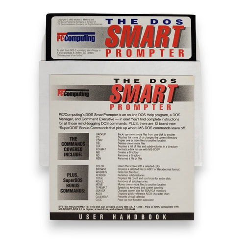 Vintage 1992 Original The DOS Smart Prompter Diskette for TRS-80 & DOS Computers
