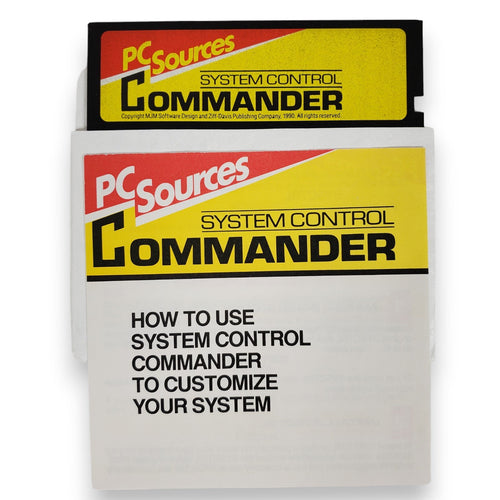 Vtg 1990 Original System Control Commander Diskette for TRS-80 & DOS Computers