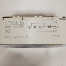 Load image into Gallery viewer, 1300V 50A Dual Thyrister Diode &quot;SemiPack&quot; USA-Made Semikron SKKT 26/12E