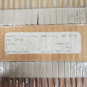 Lot of 41 0.18 Ohm 2 W Dale CP-2 Ceramic Resistors Circa 1979 USA Made