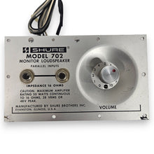Load image into Gallery viewer, Volume / Connector Control Panel for Shure Model 702 Monitor Loudspeaker