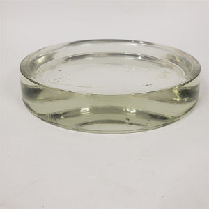 Vtg Military 8 inch Pyrex Parabolic Mirror w/ Adjustable Spring-Loaded Base