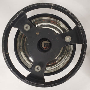 Vtg Military 8 inch Pyrex Parabolic Mirror w/ Adjustable Spring-Loaded Base