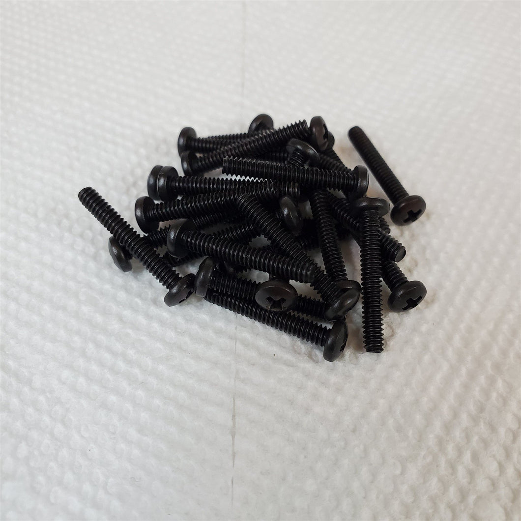 Phillips Pan Head Black Oxide Stainless Steel Machine Screws 25 Pack 4-40 x 3/4