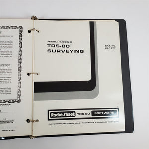VTG Original TRS-80 Model I / III Surveying Software Cassettes & Manual 26-1577