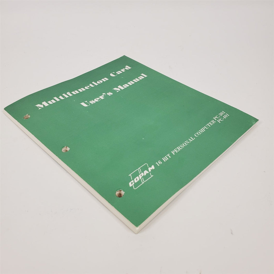 Vintage Rare Original Multifunction Card User's Manual COPAM Personal Computer