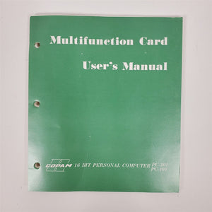 Vintage Rare Original Multifunction Card User's Manual COPAM Personal Computer