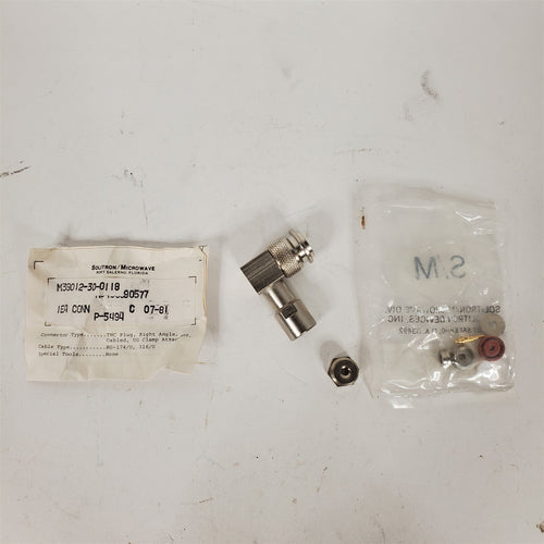 RF Coaxial Cable Connector TNC Right Angle Solitron Microwave M39012/30-0118