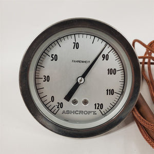 -20-120 Degrees Fahrenheit Thermometer w/Capillary Tube Electro Impulse B21561