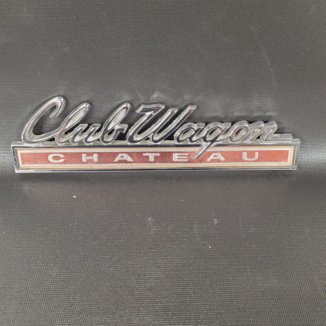 68-72 Ford Club Wagon Chateau Van Metal Chrome Emblem 26663