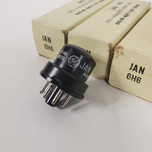 Load image into Gallery viewer, Lot of 3 GE JAN 6H6 Vintage Electron Vacuum Tubes Mil Std JAN6H6