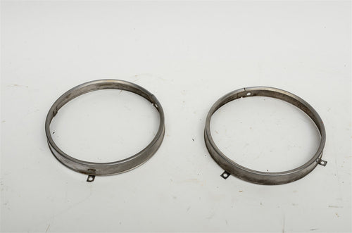 59 1959 Cadillac Deville Fleetwood Pair Headlight Chrome Trim Rings